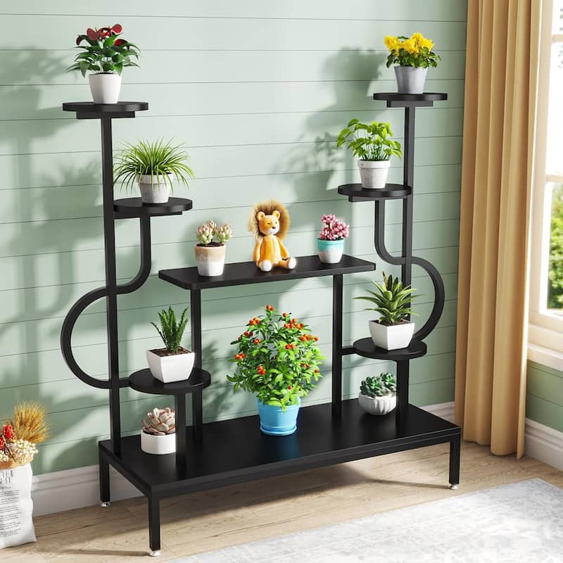 8 Tiers Metal Plant Stand, Large Tall Plant Shelf for Multiple Plants