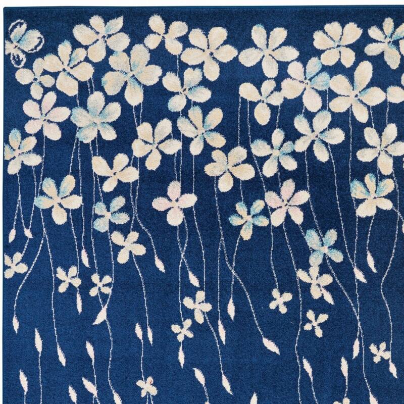 HomeRootsFloral Contemporary Rectangle Area Rug - 72' X '48' X '0.5