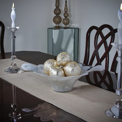 4-5.5" Glass Diamond Ball And Finial Ornament Set of 6