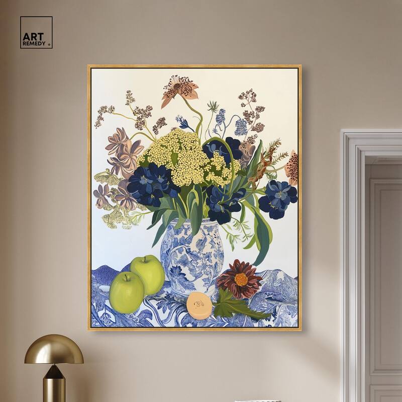 Flowers and Fruit Canvas by Art Remedy