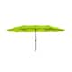 Johnn 15' Double-Sided Outdoor Offset Patio Twin Umbrella - Lime