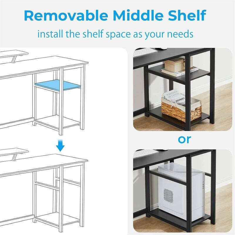 Computer Home Office Desk with Monitor Stand