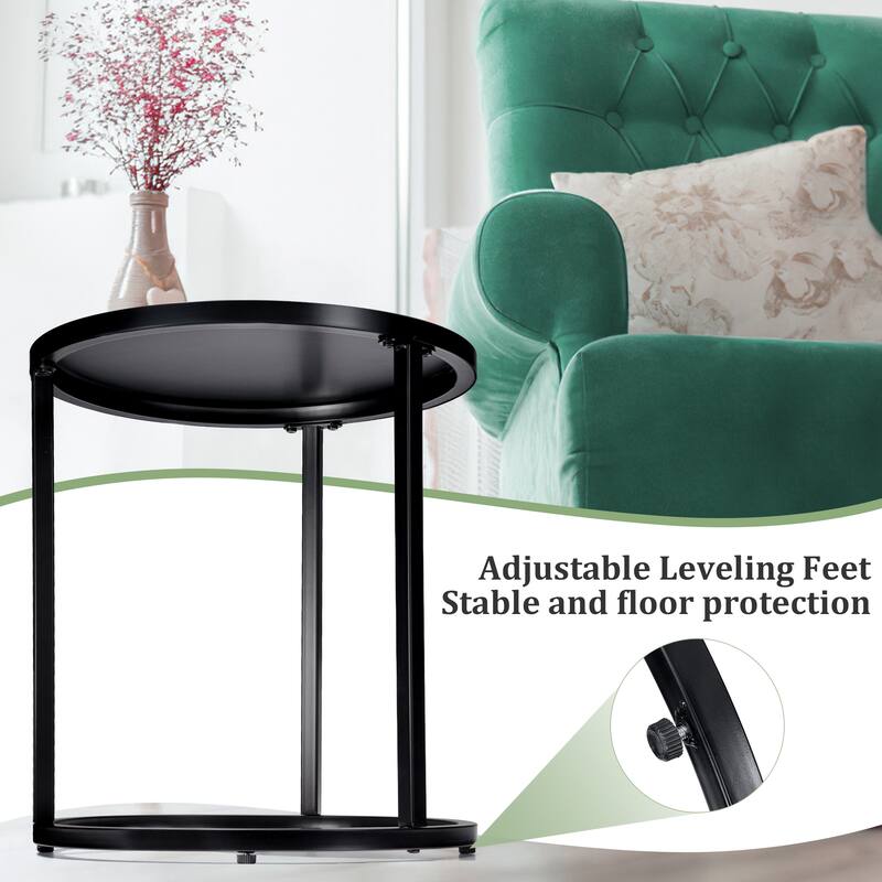 VredHom Patio Outdoor Metal Side Table