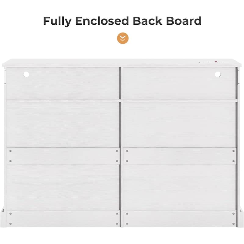 Bedroom Dresser Charging Station Storage Drawers Chest of Drawers