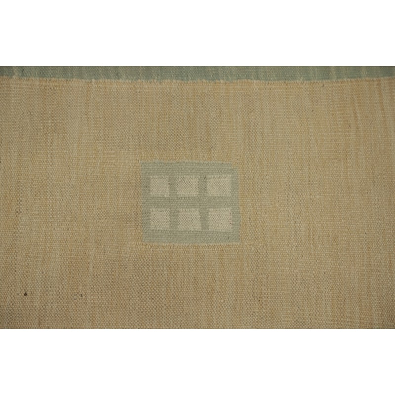 Hand Woven Oriental 100% Wool Carpet Southwestern Tribal Beige & Ivories Kilim Runner Rug - 7' 9'' X 1' 11''