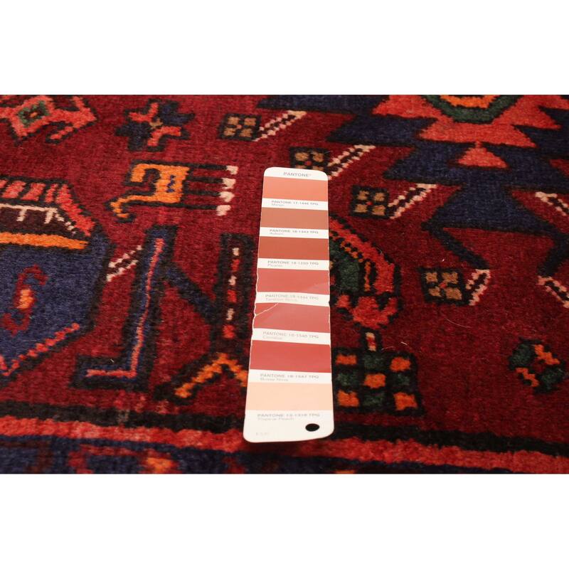 ECARPETGALLERY Hand-knotted Andelz Red Wool Rug - 4'4 x 8'4