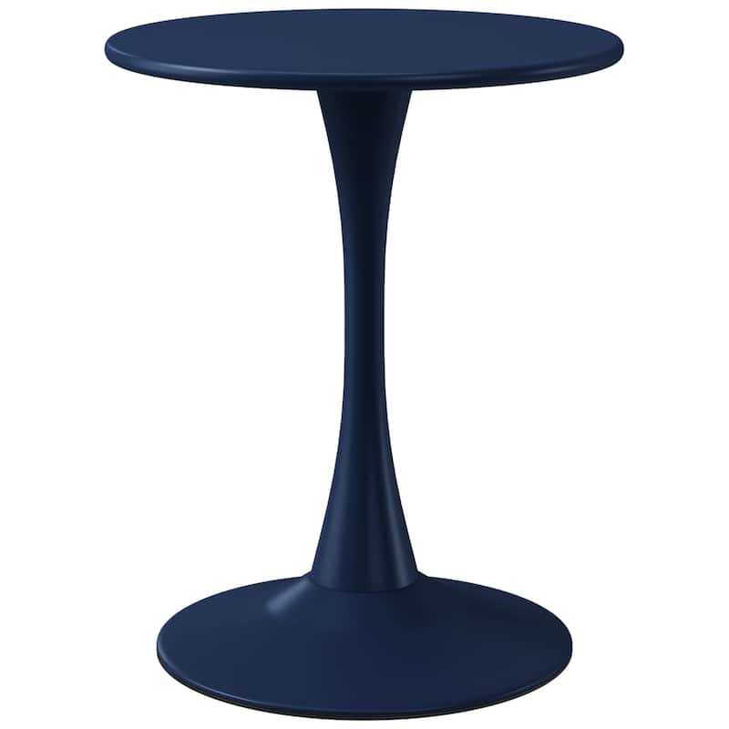 Frond and Form 23.5 Inch Outdoor Steel Dining Table - Navy Blue