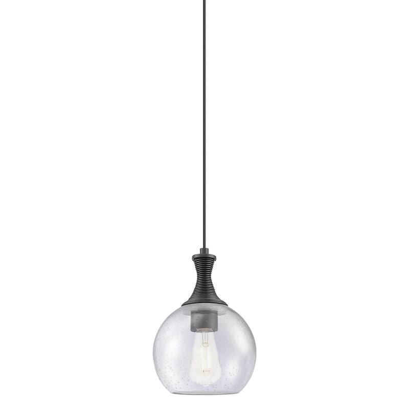 Innovations Lighting 415-1P-12-8 Astor Pendant Astor 8" Wide Mini - Matte Black / Seedy