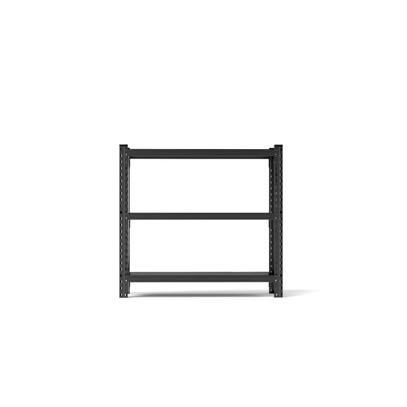 3-Tier Industrial Shelving Rack - 47in, Heavy Duty Steel Shelving Unit Adjustable, 51.2" W*23.6" D*47.3"H, Black