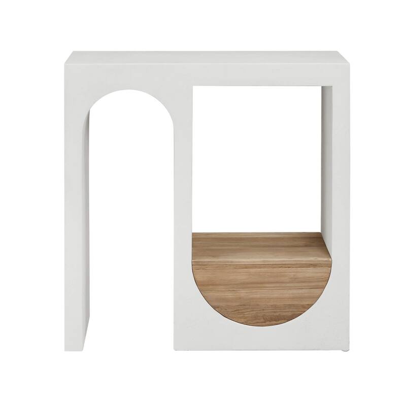 Renaissance 31" Pine Console, White/ Brown