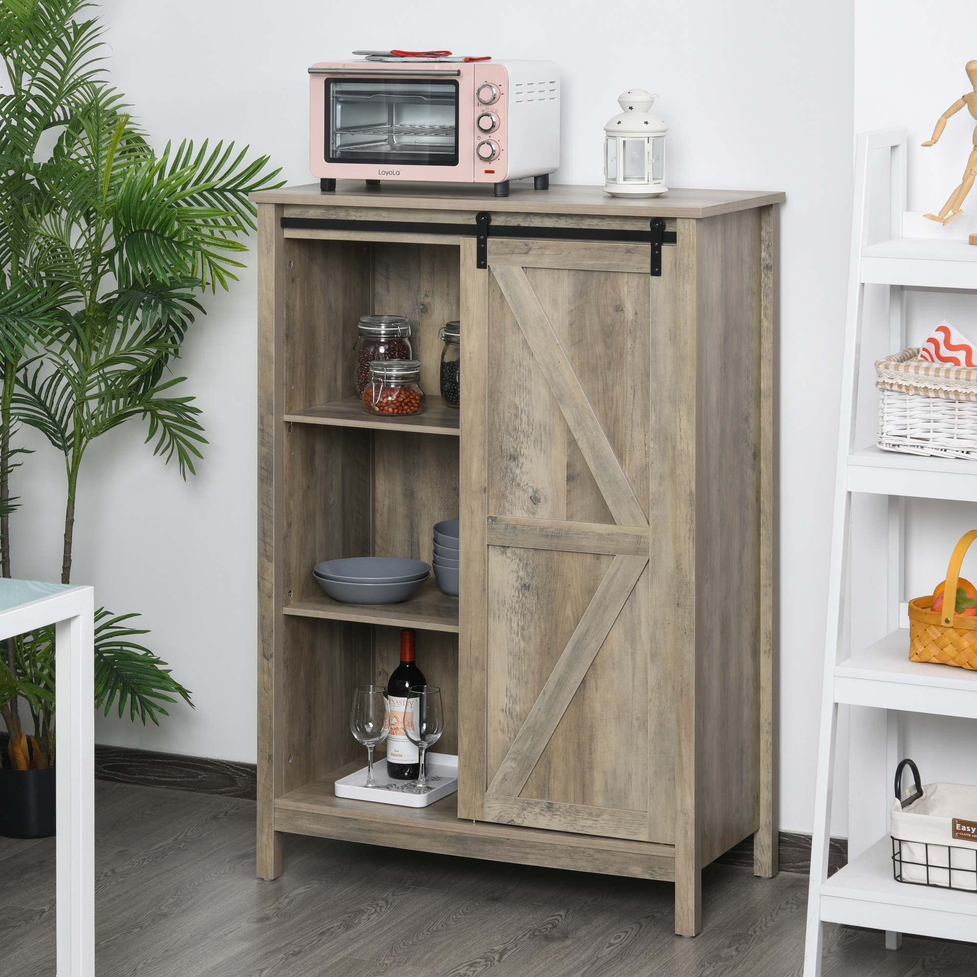 Tiered store cupboard storage