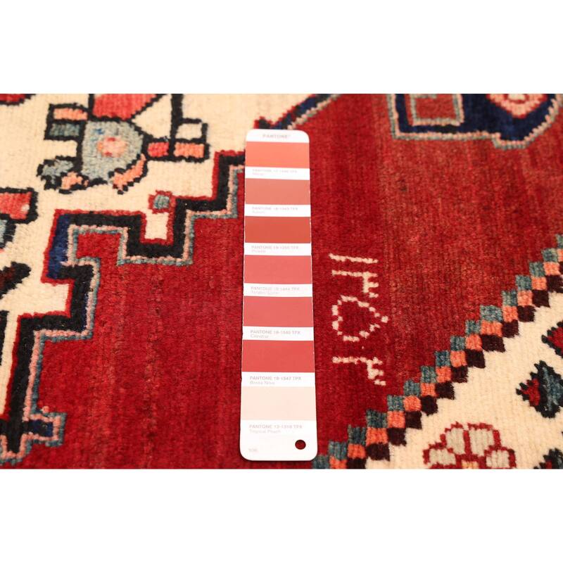 ECARPETGALLERY Hand-knotted Anatolian Vintage Dark Red Wool Rug - 3'3 x 6'5