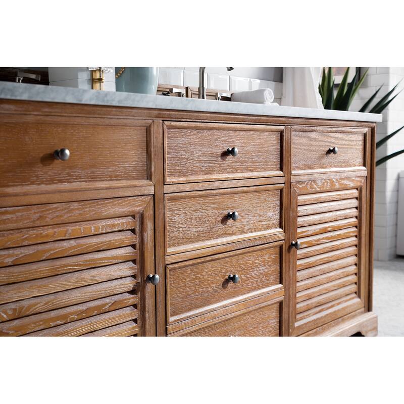 James Martin Vanities Savannah 72" Double Vanity, Driftwood