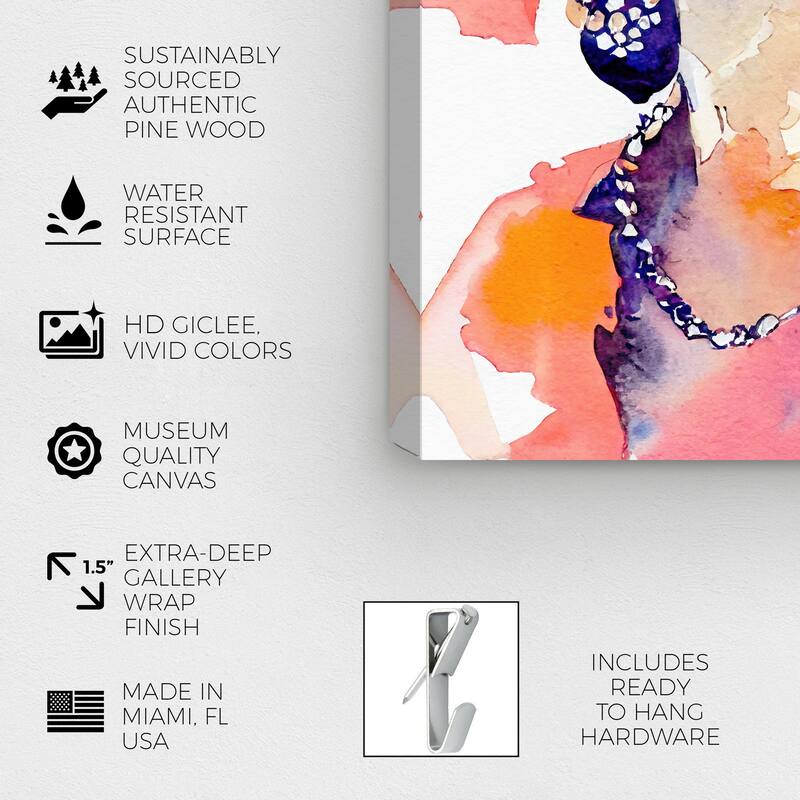 Wynwood Studio Fashion and Glam Mabella III Pink and Modern & Contemporary Wall Art Canvas Print