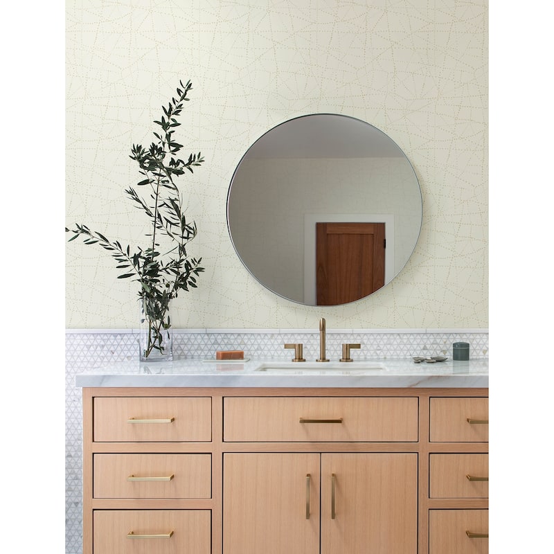 A-Street Prints Alcott Cream Dotted Wallpaper