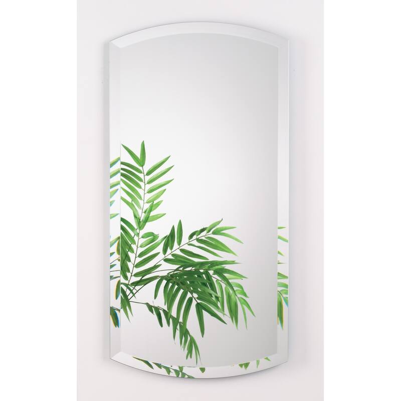 Alno 15-1/8 x 30 Inch Frameless Arched Mirror - Natural