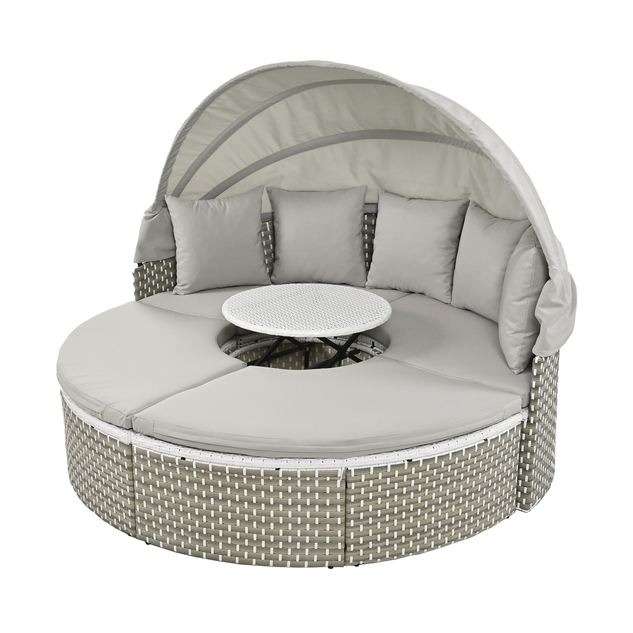 Patio Furniture Round Outdoor Sectional Sofa Set
