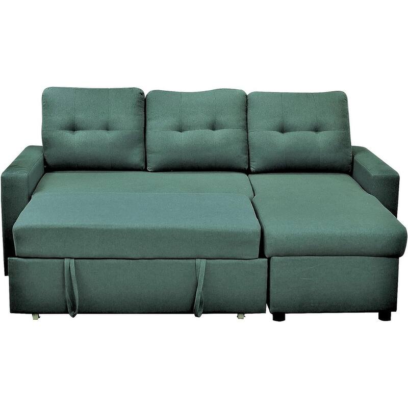 Convertible L-Shaped Sectional Sleeper Sofa Bed Stylish Apartment Furniture