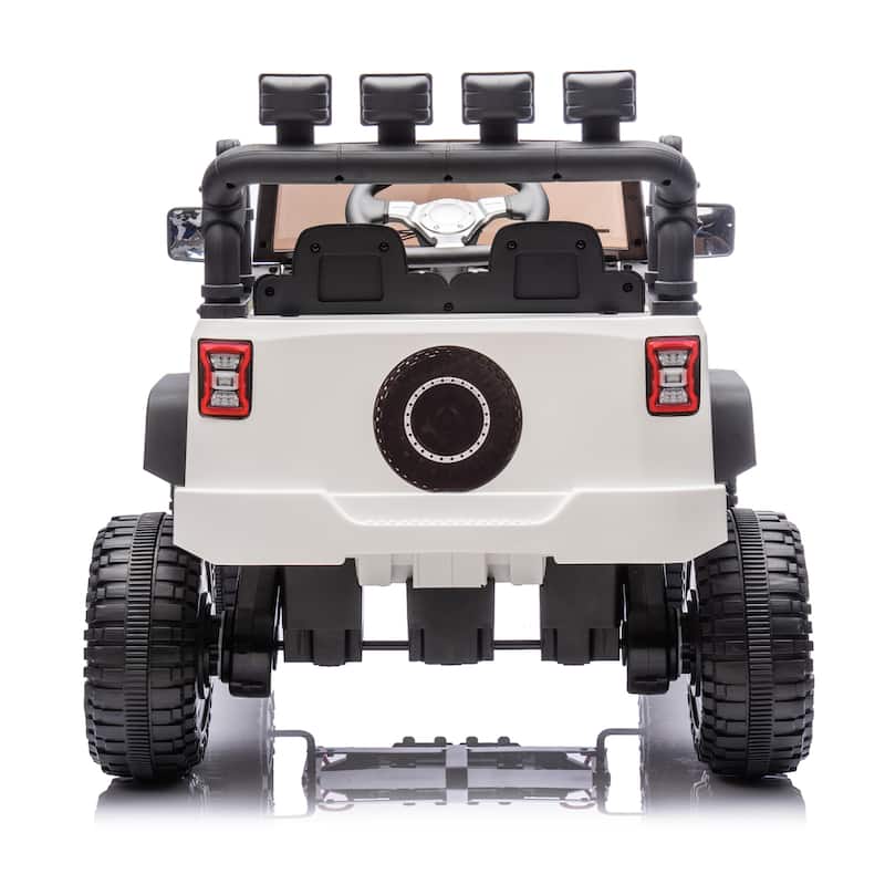 Kids Ride-On Car Electric Car Off-Road Toy Car White Engineering Car