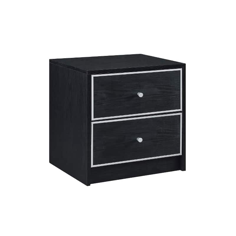 2 Storage Drawers Nightstand
