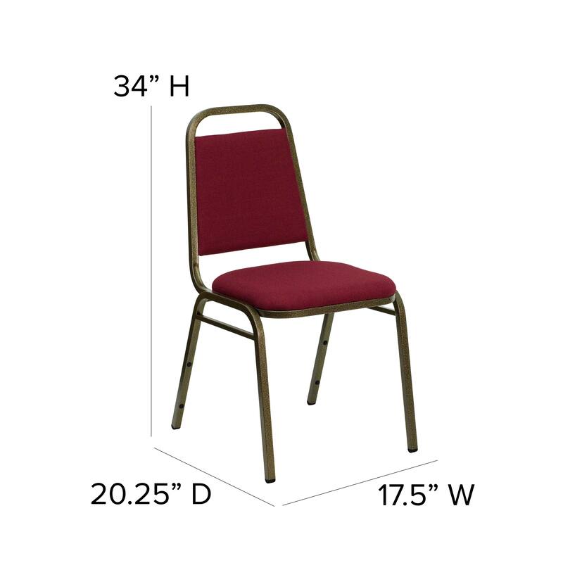 4 Pack Trapezoidal Back Stacking Banquet Chair - 20.25"D x 17.5"W x 34"H