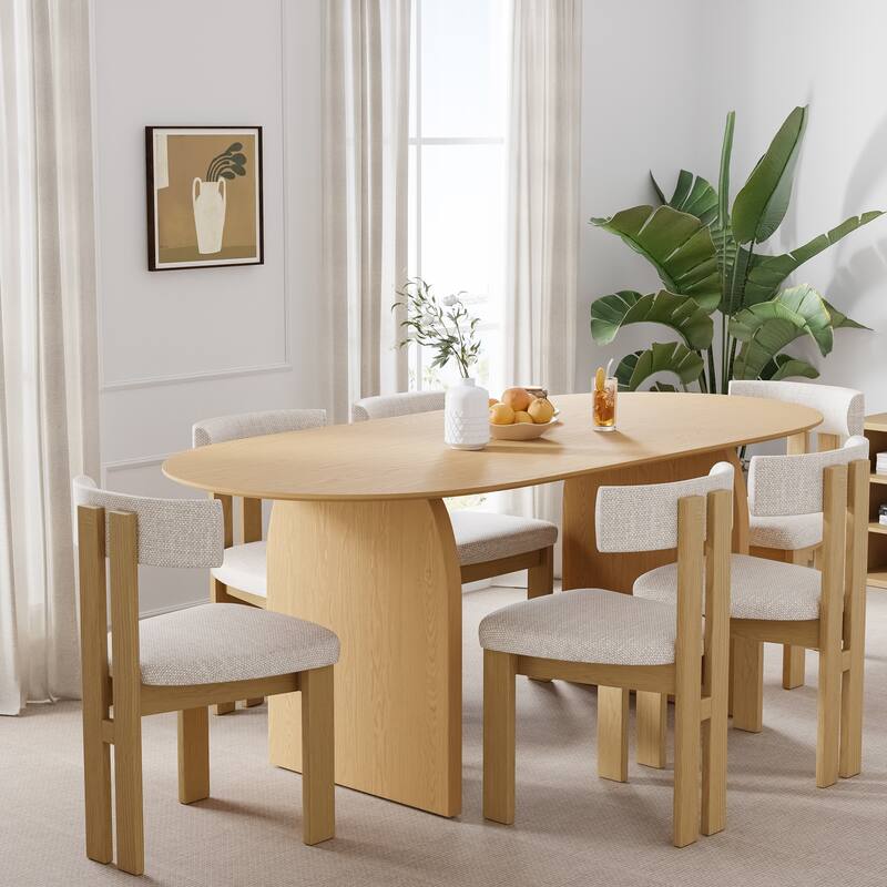 Solid Wood Dining Table for 6-8 People Nordic style