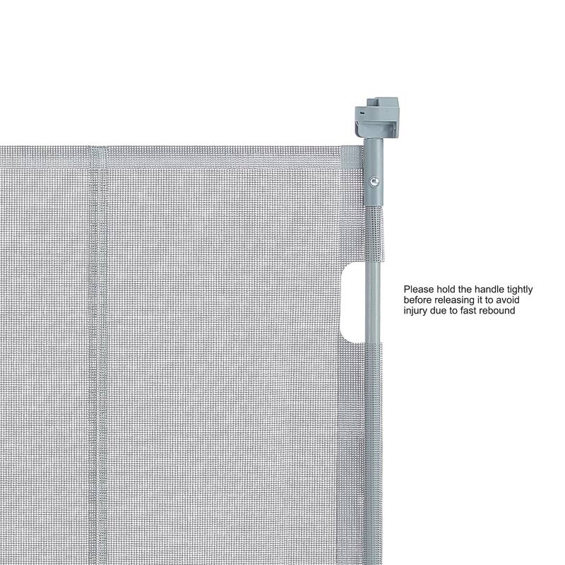 Mesh Foldable Wide Retractable Baby Gate Suitable for Playrooms Kitchens Or Hallways
