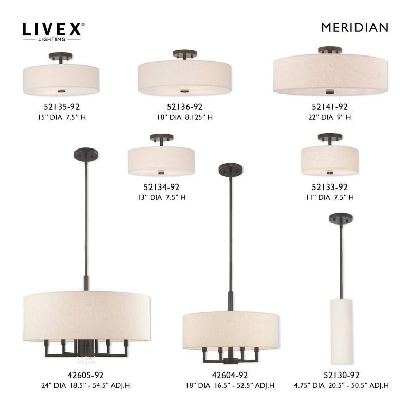 Livex Lighting 4-light Drum Shade Pendant Chandelier, 42604