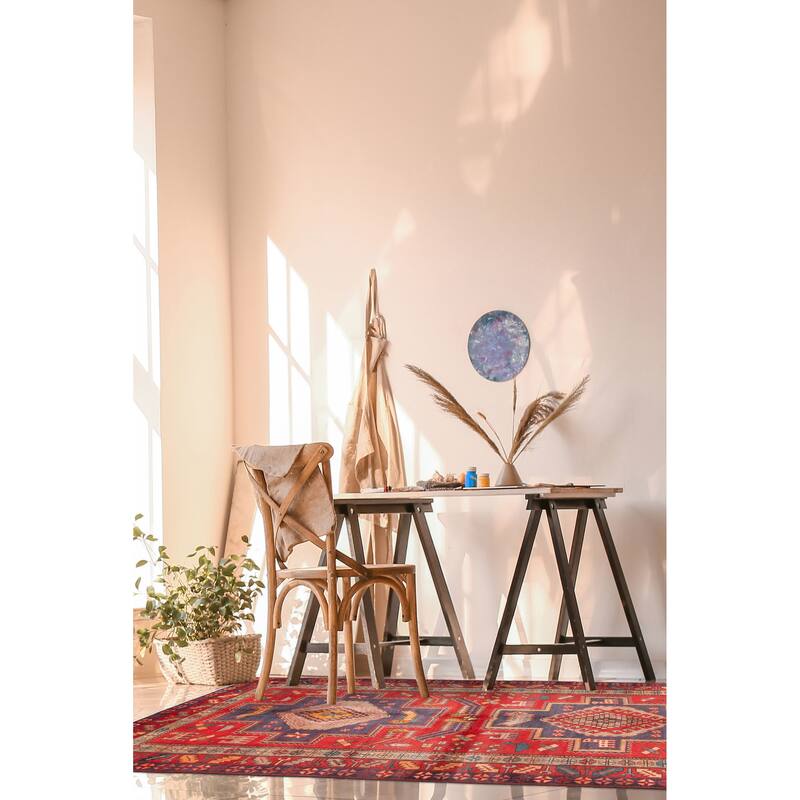 ECARPETGALLERY Hand-knotted Konya Anatolian Red Wool Rug - 4'4 x 10'2