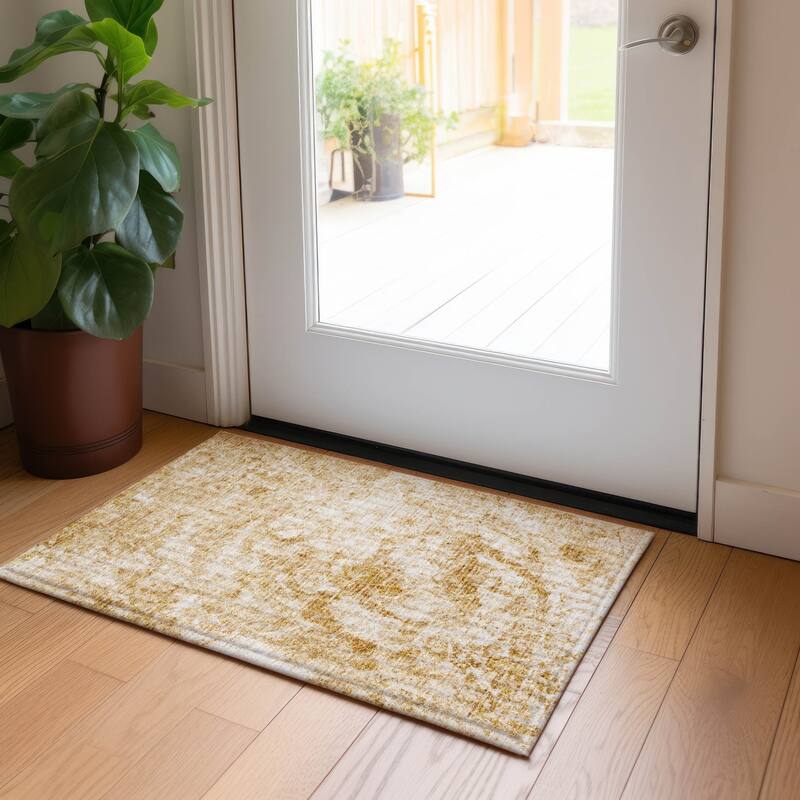 Cana Modern Art-Inspired Weather Resistant Classic Meets Modern Outdoor Rug