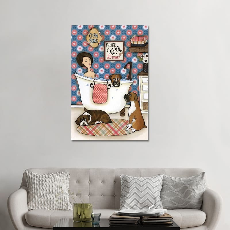 iCanvas "Boxer Wash" by Jamie Morath Canvas Print - 48x32x1.5