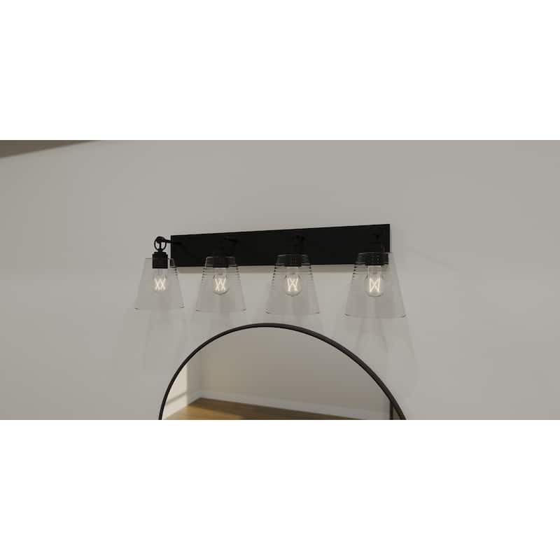 Dacosta 4-Light Earth Black Bath Light