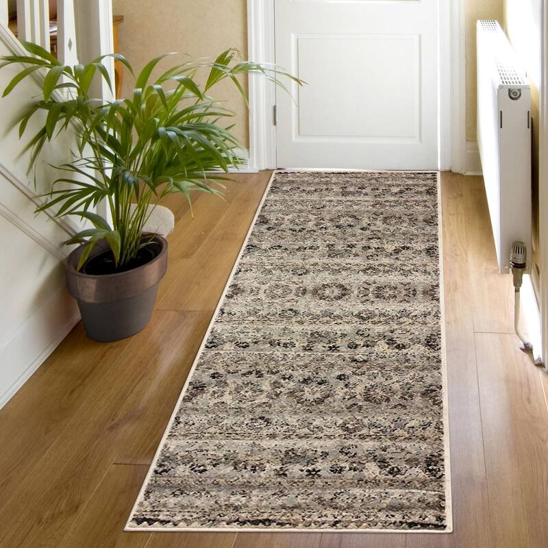 Superior Traditional Vintage Florals Polypropylene Indoor Area Rug