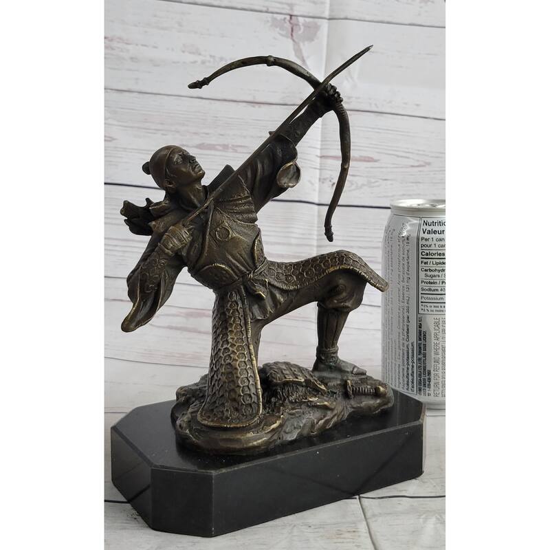 Bronze Samurai Archer Warrior Signed Original Statue Sculpture Collectible Kamiko 9 Inches X 6 Inches