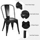 preview thumbnail 4 of 21, Set of 4 Dining Side Chair Stackable Bistro Cafe Metal Stool GunBlack - See details
