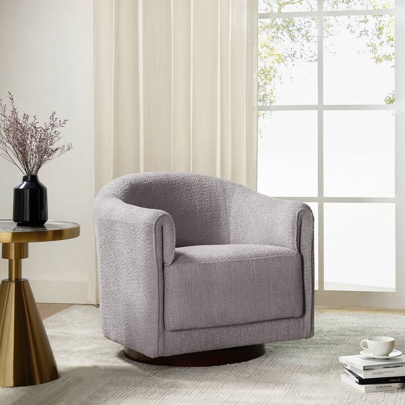 Jeffrey Transitional Comfortable Upholstered Swivel Chair by HULALA HOME