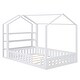 preview thumbnail 33 of 36, House-Shaped Twin Bed with Fence Rails and Storage Shelving