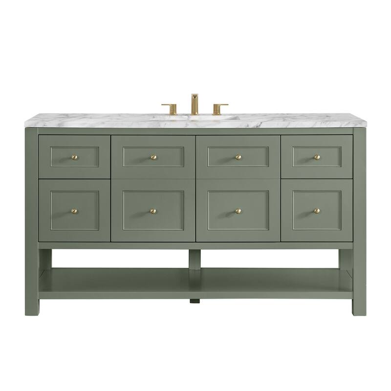 James Martin Vanities 330-V60S-3CAR Breckenridge 60" Free Standing - Smokey Celadon