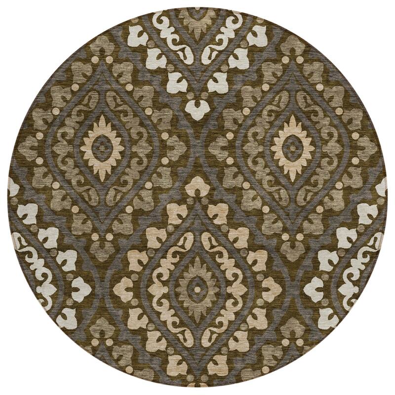 HomeRoots Floral Transitional Rectangle Outdoor Rug