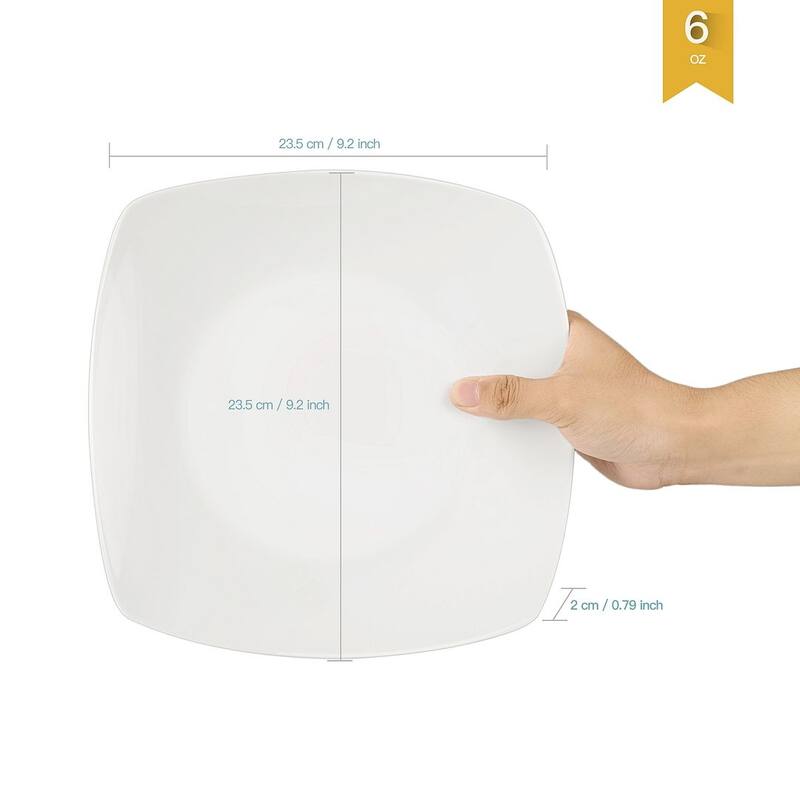 MALACASA Julia Porcelain Dinner Plates (Set of 6)