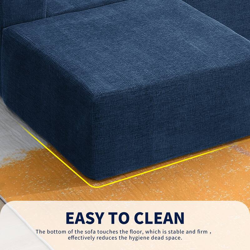 110"x72" Modular U-Shaped Sectional Sofa for Living Room & Bedroom
