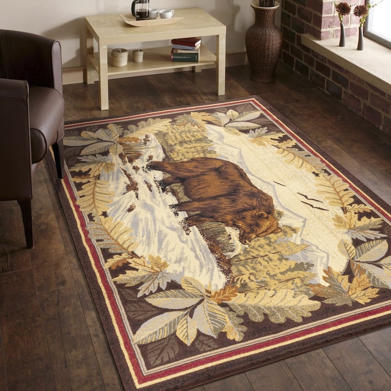 Nature's Nest GC_CBL3008 Multi Lodge Area Rug