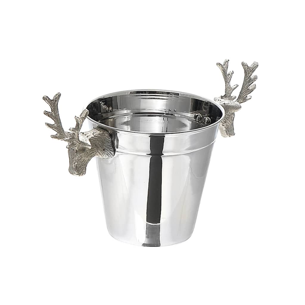 Stainless Steel Ice Bucket With Reindeer 5.5"