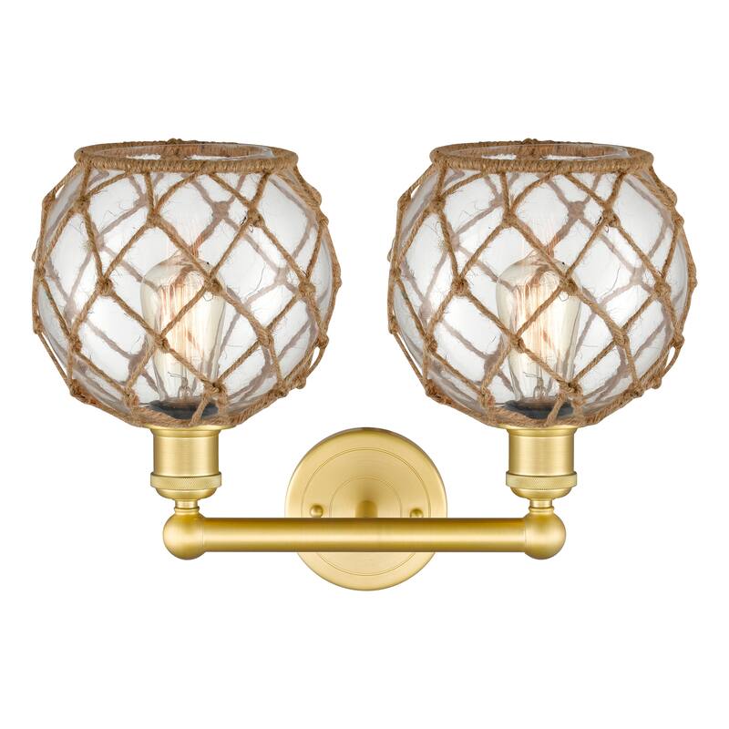 Innovations Lighting Endless Possibilities Edison - Farmhouse Rope - 2 Light 17" Bath Vanity Light