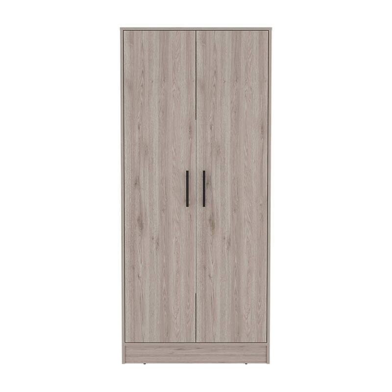 Armoire for Bedroom, Includes hanging rod,Light Gray - Light Gray