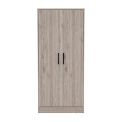 Armoire for Bedroom, Includes hanging rod,Light Gray