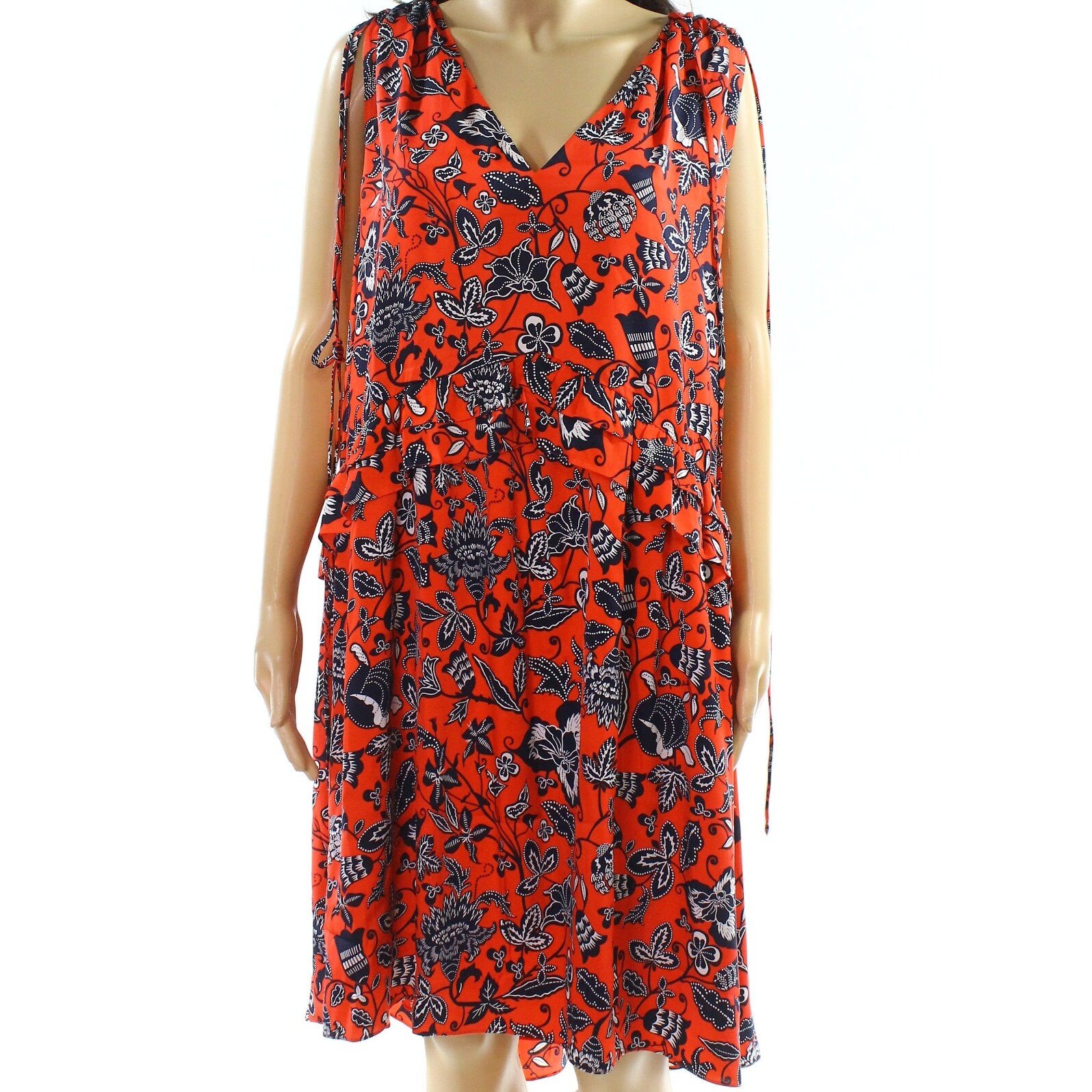 nordstrom red floral dress