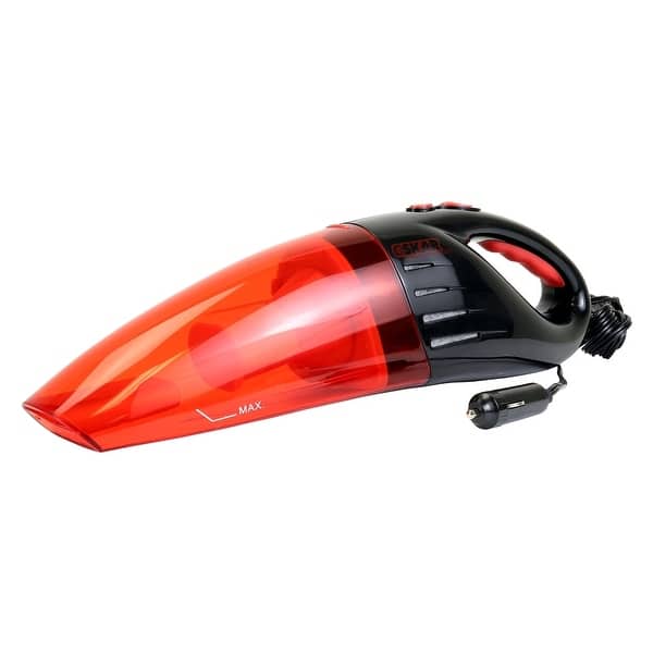 Oskar 12V Handheld Vacuum w/ 3 Nozzles, Red/ Black, Portable Wet