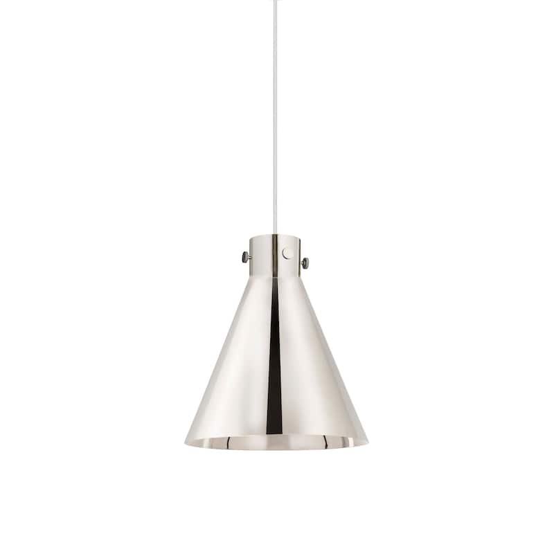 Innovations Lighting 410-1PL-16-14 Newton Cone Pendant Newton Cone 14" - Polished Nickel