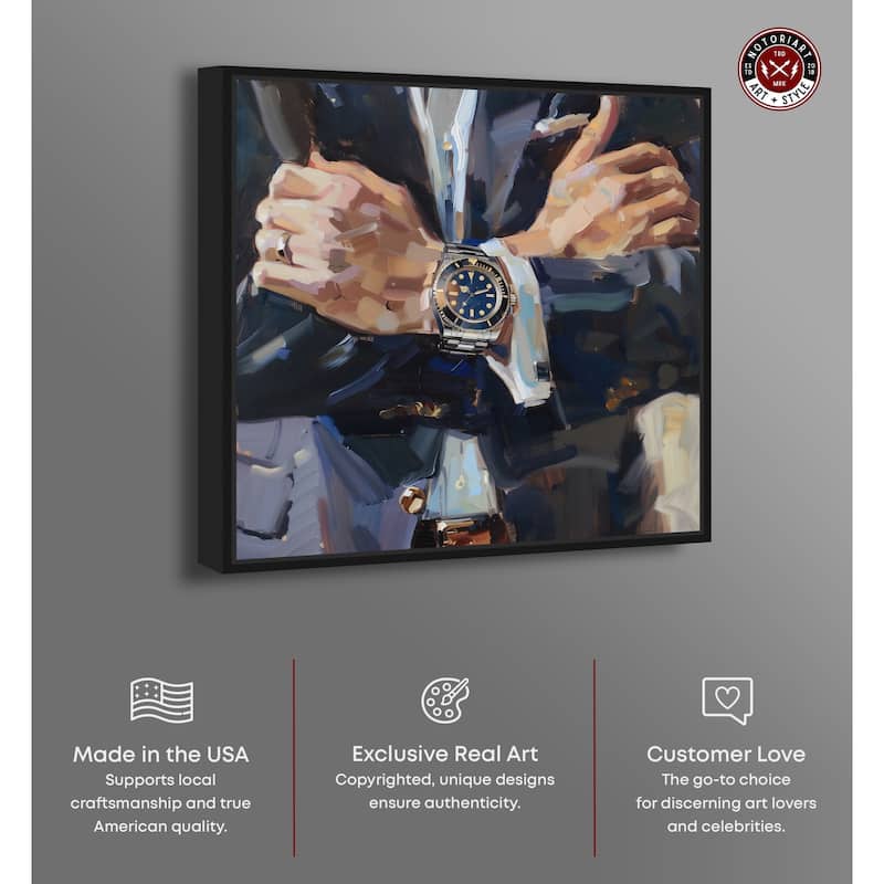 Notoriart Down To Business Framed Men Style 1 Piece Canvas Wall Art